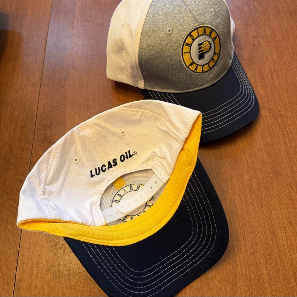 Gray and Blue Structured Baseball Hats